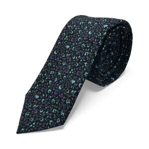 Floral Patterned Black Tie Parquet Cotton Career Workwear Guest Wedding Event